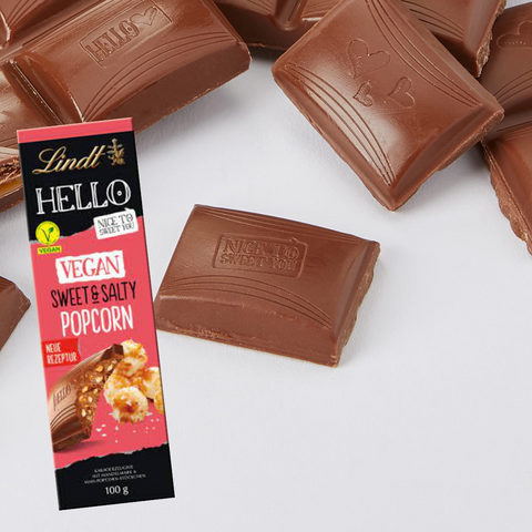 Tavoletta di cioccolato con popcorn dolci e salati - Lindt Hello