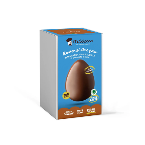 Uovo di Pasqua ALTERNATIVA 100% VEGETALE al cioccolato al latte - Mr Sciocco