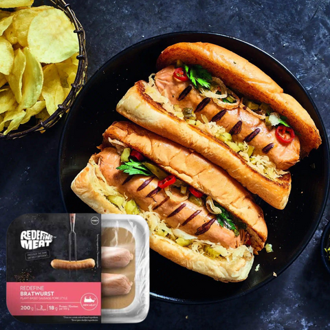 Bratwurst Wurstel bavarese Vegano - Redefine Meat