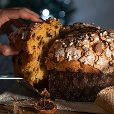 Panettone vegano Arancia e Uvetta con Glassa di Mandorle Pane-Veg - Biscottificio Guerra