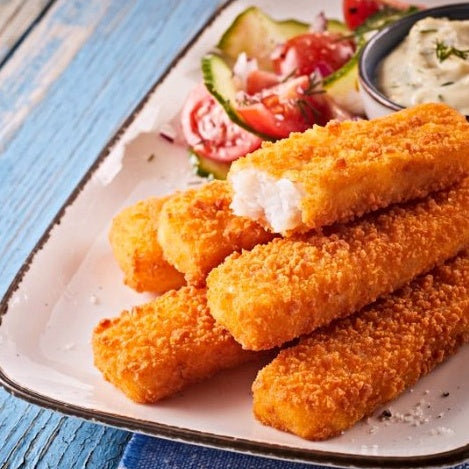 Bastoncini di pesce vegano panati - Heura