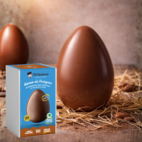 Uovo di Pasqua ALTERNATIVA 100% VEGETALE al cioccolato al latte - Mr Sciocco