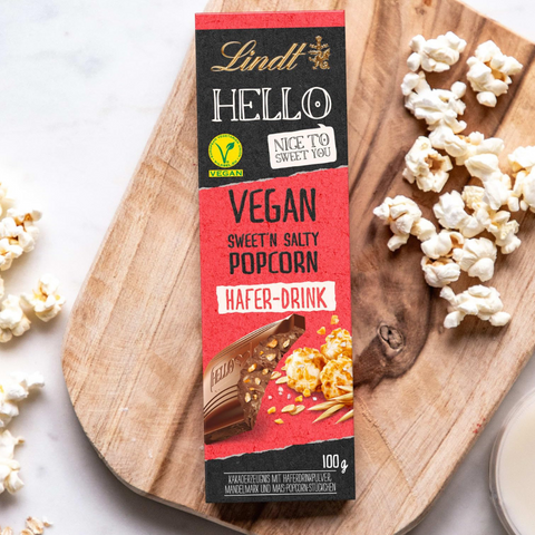 Tavoletta di cioccolato con popcorn dolci e salati - Lindt Hello