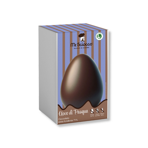 Uovo di Pasqua Vegan cioccolato extra fondente 71% - Mr Sciocco