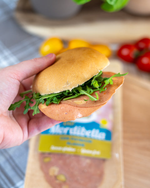 Mortadella Vegana con pistacchi - Mordibella Vegeatal
