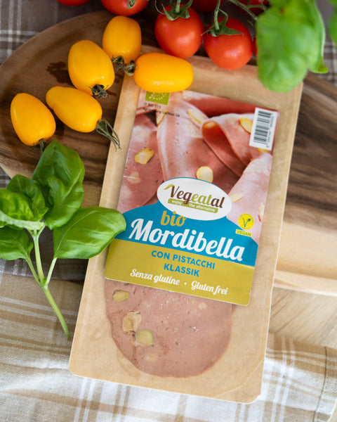 Mortadella Vegana con pistacchi - Mordibella Vegeatal