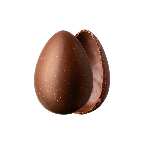 Uovo di Pasqua ALTERNATIVA 100% VEGETALE al cioccolato al latte con granella di nocciole - Mr Sciocco