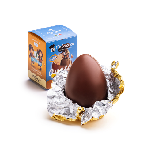 Ovetto ALTERNATIVA 100% VEGETALE al cioccolato bianco e al latte - Mr Sciocco