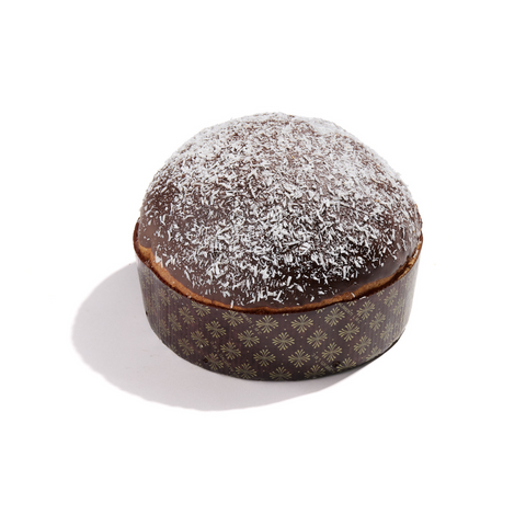 Panettone vegano con gelee’ di frutti di bosco & cocco copertura di cioccolato fondente Pane-Veg - Biscottificio Guerra