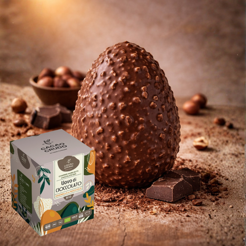 Uovo di Pasqua Raw con granella di Nocciola - Cacao Crudo