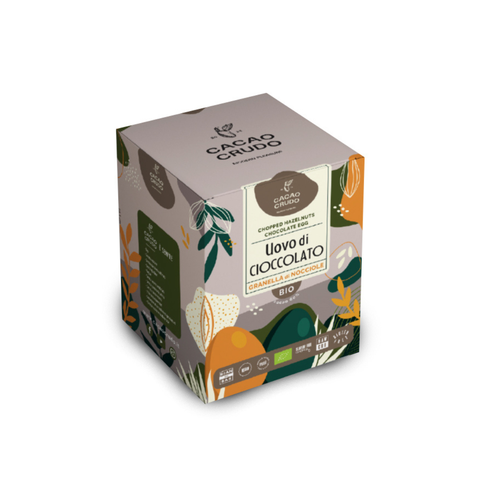 Uovo di Pasqua Raw con granella di Nocciola - Cacao Crudo