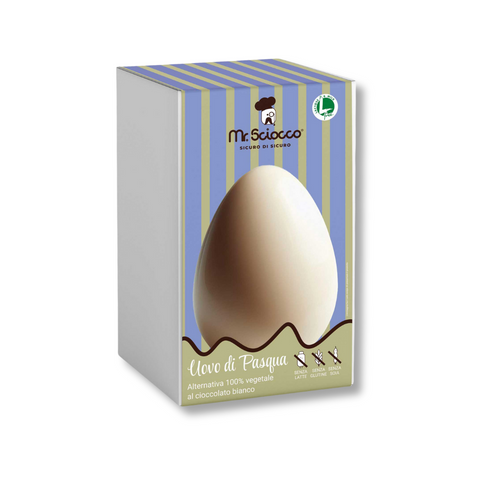 Uovo di Pasqua Vegan al cioccolato bianco - Mr Sciocco