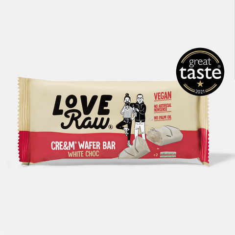 Cream Wafer Bar White Choc - LoveRaw